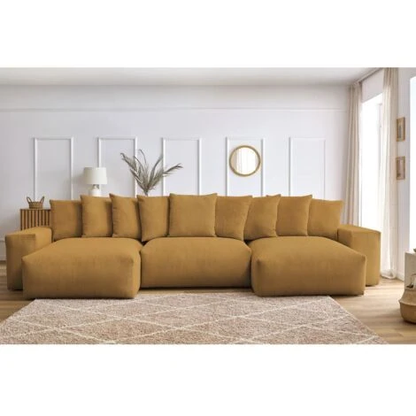 Canapé Panoramique Convertible BOBOCHIC - Canapé Panoramique Convertible Coffre Ultra Moelleux VOLTAIRE Panoramique Jaune 6 Canapé Panoramique Convertible BOBOCHIC - Canapé Panoramique Convertible Coffre Ultra Moelleux VOLTAIRE Panoramique Jaune – Image 4