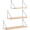 Lot De 3pcs Etagere Murale En Bois Pour Salon Salle De Bain Chambre Cuisine Rustique Moderne(30/40/50cm) -VIDAXL || Songmics Soldes 100345885 1