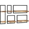 Set D'étagères Murales 5 Pcs Bois D'acacia Massif Et Acier VidaXL 1 Set D'étagères Murales 5 Pcs Bois D'acacia Massif Et Acier VidaXL -VIDAXL || Songmics Soldes 10260006 1