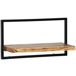 Set D'étagères Murales 5 Pcs Bois D'acacia Massif Et Acier VidaXL -VIDAXL || Songmics Soldes 10260006 5