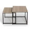 Lot De 2 Tables Basses Gigognes DETROIT 40/45 Design Industriel -VIDAXL || Songmics Soldes 10359674 1