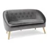 Canapé Banquette En Velours SONIA Gris -VIDAXL || Songmics Soldes 10717992 1