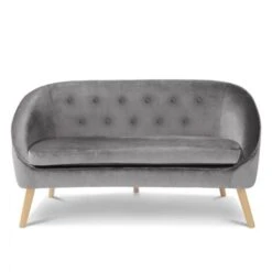 Canapé Banquette En Velours SONIA Gris 8 Canapé Banquette En Velours SONIA Gris -VIDAXL || Songmics Soldes 10717992 3