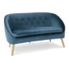 Canapé Banquette En Velours SONIA Bleu -VIDAXL || Songmics Soldes 10717993 1