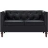 Canapé Chesterfield à 2 Places Revêtement En Similicuir Noir VidaXL 1 Canapé Chesterfield à 2 Places Revêtement En Similicuir Noir VidaXL -VIDAXL || Songmics Soldes 11647825 1
