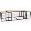 Lot De 3 Tables Basses Gigognes DETROIT 113 Cm Design Industriel -VIDAXL || Songmics Soldes 12128363 1