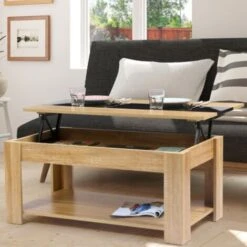 Table Basse Contemporaine GEORGIA Plateau Relevable Bois Noir Et Imitation Hêtre 8 Table Basse Contemporaine GEORGIA Plateau Relevable Bois Noir Et Imitation Hêtre -VIDAXL || Songmics Soldes 13133210 2