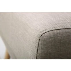 Pouf Repose-pieds Scandinave En Tissu Naturel Et Bois Clair ULLA -VIDAXL || Songmics Soldes 13458342 3