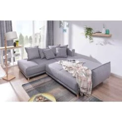 Lena - Canapé D'angle Gauche Convertible - 5 Places - Gris Clair - Style Scandinave -VIDAXL || Songmics Soldes 14007506 3