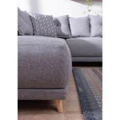 Lena - Canapé D'angle Gauche Convertible - 5 Places - Gris Clair - Style Scandinave -VIDAXL || Songmics Soldes 14007506 5