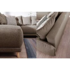 Lena - Canapé D'angle Gauche Convertible - 5 Places - Latte - Style Scandinave -VIDAXL || Songmics Soldes 14007514 5