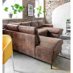 Lilly - Canapé D'angle Panoramique - Style Vintage Industriel - Angle Gauche -VIDAXL || Songmics Soldes 14007579 3