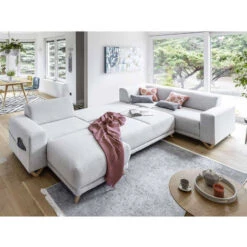 Bella - Canapé D'angle Panoramique XXL En U - Convertible Avec Coffre - Droit -VIDAXL || Songmics Soldes 14007626 3