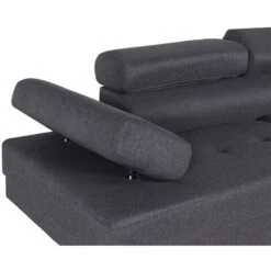 Canapé D'angle Droit Avec Têtières Relevables Charly Tissu Gris -VIDAXL || Songmics Soldes 14127370 4