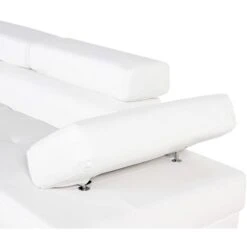 Canapé D'angle Gauche Avec Têtières Relevables Charly Blanc -VIDAXL || Songmics Soldes 14127372 4