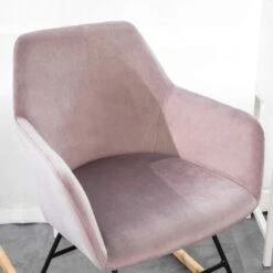 Chaise à Bascule Avec Accoudoirs Fauteuil De Relaxation Pieds Confortable Haute Qualité Élégant (Rose),SoBuy®FST68-P -VIDAXL || Songmics Soldes 14220705 5