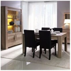 Vitrine, Argentier, Vaisselier FARRA 4 Portes + LED. Meuble Contemporain Idéal Pour Votre Salon Ou Salle à Manger. -VIDAXL || Songmics Soldes 14343108 3