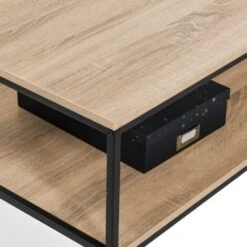 Table Basse Double Plateau 113 Cm DETROIT Design Industriel -VIDAXL || Songmics Soldes 14876273 3