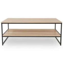 Table Basse Double Plateau 113 Cm DETROIT Design Industriel -VIDAXL || Songmics Soldes 14876273 4