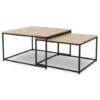 Lot De 2 Tables Basses Gigognes DETROIT 60/70 Design Industriel -VIDAXL || Songmics Soldes 14902407 1