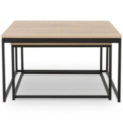 Lot De 2 Tables Basses Gigognes DETROIT 60/70 Design Industriel 9 Lot De 2 Tables Basses Gigognes DETROIT 60/70 Design Industriel -VIDAXL || Songmics Soldes 14902407 3