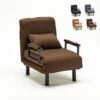 Fauteuil Convertible 1 Place Chauffeuse En Tissu Deborah Couleur: Marron -VIDAXL || Songmics Soldes 15282659 1