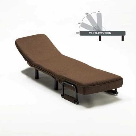 Fauteuil Convertible 1 Place Chauffeuse En Tissu Deborah Couleur: Marron 7 Fauteuil Convertible 1 Place Chauffeuse En Tissu Deborah Couleur: Marron – Image 5