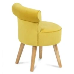 Fauteuil Crapaud En Velours Jaune -VIDAXL || Songmics Soldes 15473166 5