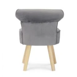 Fauteuil Crapaud En Velours Gris -VIDAXL || Songmics Soldes 15473167 5