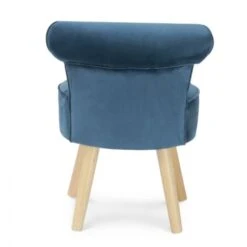 Fauteuil Crapaud En Velours Bleu -VIDAXL || Songmics Soldes 15473168 5