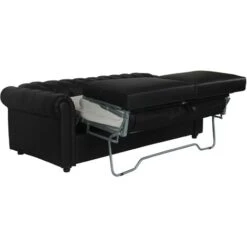 Canapé Chesterfield Convertible Express Avec Matelas Domingo Simili Noir 10 Canapé Chesterfield Convertible Express Avec Matelas Domingo Simili Noir -VIDAXL || Songmics Soldes 15813102 4