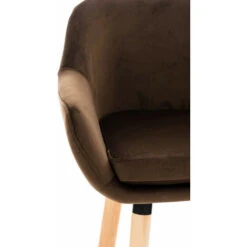 Lot De 2 Tabourets De Bar Grant En Velours Marron -VIDAXL || Songmics Soldes 16101290 5