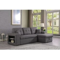 Canapé D'angle Convertible/réversible Axel - 3 Places - Gris -VIDAXL || Songmics Soldes 16135942 2
