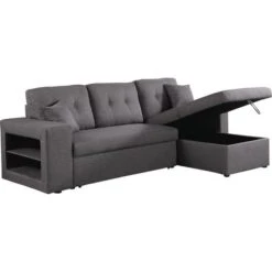 Canapé D'angle Convertible/réversible Axel - 3 Places - Gris -VIDAXL || Songmics Soldes 16135942 3