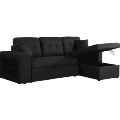 Canapé D'angle Convertible/réversible Axel - 3 Places - Noir 8 Canapé D'angle Convertible/réversible Axel - 3 Places - Noir -VIDAXL || Songmics Soldes 16255743 3