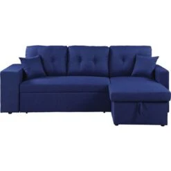 Canapé D'angle Convertible/réversible Axel - 3 Places - Bleu -VIDAXL || Songmics Soldes 16255744 3