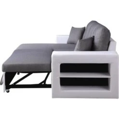 Canapé D'angle Convertible/réversible Axel - 3 Places - Blanc/Gris -VIDAXL || Songmics Soldes 16255748 4