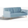 Canapé Inclinable 3 Places En Velours Jehrd SKLUM Bleu Niagara -VIDAXL || Songmics Soldes 16781757 1
