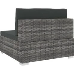 Siège Central Sectionnel 1 Pc Et Coussins Résine Tressée Gris VidaXL 10 Siège Central Sectionnel 1 Pc Et Coussins Résine Tressée Gris VidaXL -VIDAXL || Songmics Soldes 16808138 4
