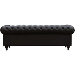 Canapé Fixe Chesterfield Aliza - 204 X 80 X 58 Cm - 3 Places - Marron -VIDAXL || Songmics Soldes 1732177 3