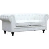 Canapé Fixe Chesterfield Aliza - 157 X 82 X 70 Cm - 2 Places - Blanc -VIDAXL || Songmics Soldes 1732181 1