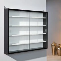 COLLECT - Vitrine Murale 5 Compartiments Noire Et Blanche -VIDAXL || Songmics Soldes 17851624 3
