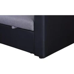 Canapé D'angle Convertible/ Réversible Avec Coffre Alain - 3 Places - Gris / Noir -VIDAXL || Songmics Soldes 18034920 4