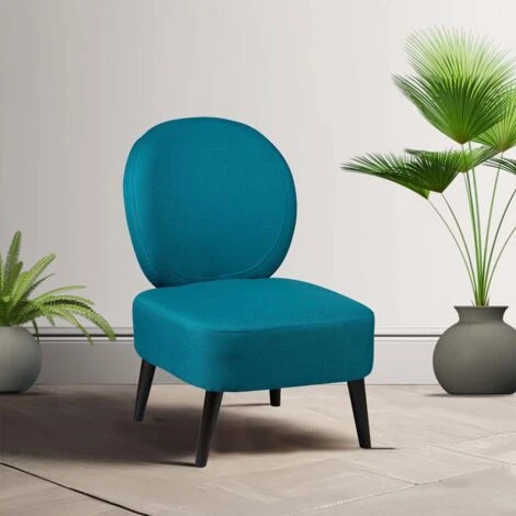 SKALAN - Fauteuil Crapaud Tissu Coloris Bleu Canard 4 SKALAN - Fauteuil Crapaud Tissu Coloris Bleu Canard – Image 2