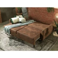 Dan - Canapé Droit 3 Places Convertible - Style Industriel - Avec Coffre De Rangement -VIDAXL || Songmics Soldes 18254567 3