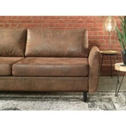 Dan - Canapé Droit 3 Places Convertible - Style Industriel - Avec Coffre De Rangement -VIDAXL || Songmics Soldes 18254567 5