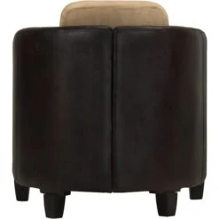 Fauteuil Brun Roux Et Noir Cuir Véritable VidaXL 10 Fauteuil Brun Roux Et Noir Cuir Véritable VidaXL -VIDAXL || Songmics Soldes 18379390 4