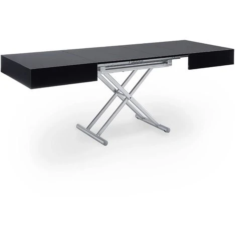 CIARA - Table Basse Laquée Noir Relevable Extensible 7 CIARA - Table Basse Laquée Noir Relevable Extensible – Image 5