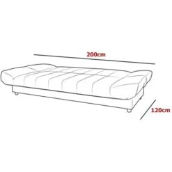 MADDY - Banquette Clic Clac Convertible En Tissu Noir -VIDAXL || Songmics Soldes 18397025 4