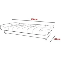 MADDY - Banquette Clic Clac Convertible En Tissu Noir -VIDAXL || Songmics Soldes 18397025 5